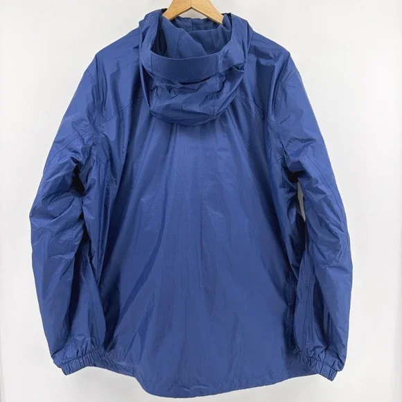 LL Bean TEK Rain Jacket Womens 2X Blue Fleece Lined Waterproof Hooded - Picture 5 of 11